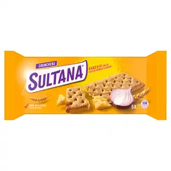 Dekamarkt Sultana Crunchers kaas ui 5x 3st aanbieding