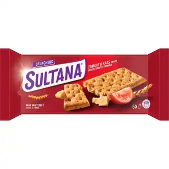 Dekamarkt Sultana Crunchers kaas & tomaat 5x 3st aanbieding