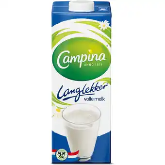 Dekamarkt Campina Houdbare volle melk langlekker aanbieding