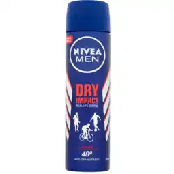 Dekamarkt Nivea Deospray men dry impact aanbieding