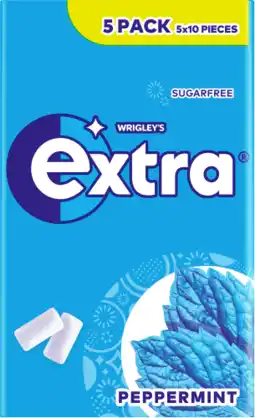 Dekamarkt Extra Peppermint suikervrij 5-pack aanbieding