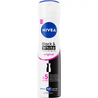 Dekamarkt Nivea Deospray invisible black & white clear aanbieding