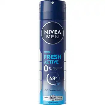 Dekamarkt Nivea Deospray men fresh active aanbieding