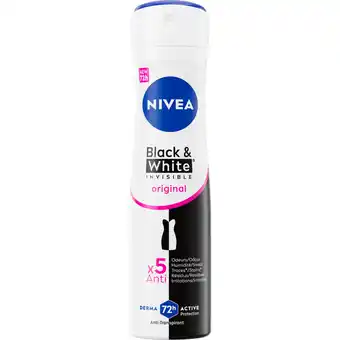 Dekamarkt Nivea Deospray men invisible black & white aanbieding