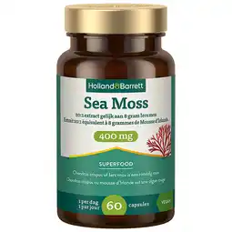 Holland & Barrett Holland & Barrett Sea Moss 400 mg - 60 capsules aanbieding