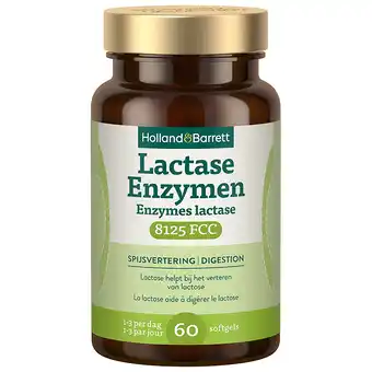 Holland & Barrett Holland & Barrett Lactase Enzymen 8125 FCC - 60 softgels aanbieding