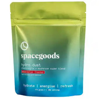 Holland & Barrett Spacegoods Hydro Dust Electrolyte + Mushroom Blend Watermeloensmaak - 168g aanbieding