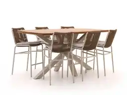 Kees Smit Bellagio Caronia/Induno Deens Ovaal 220cm barset 7-delig stapelbaar aanbieding