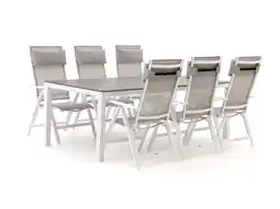 Kees Smit Bellagio Avenza/Fidenza 220cm dining tuinset 7-delig verstelbaar aanbieding