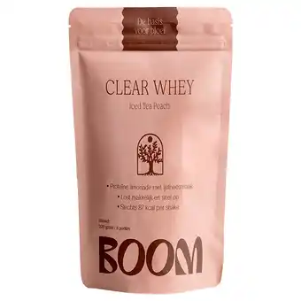 Holland & Barrett BOOM Clear Whey Iced Tea Peach - 200g aanbieding