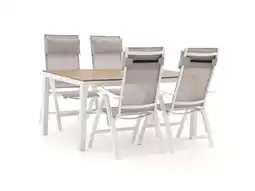 Kees Smit Bellagio Avenza/Fidenza 160cm dining tuinset 5-delig verstelbaar aanbieding