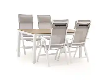 Kees Smit Bellagio Avenza/Fidenza 160cm dining tuinset 5-delig verstelbaar aanbieding