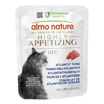 Zooplus Voordeelverpakking: 24x50g Almo Nature HFC Zeer Smakelijk Atlantische Tonijn natvoer voor katten aanbieding