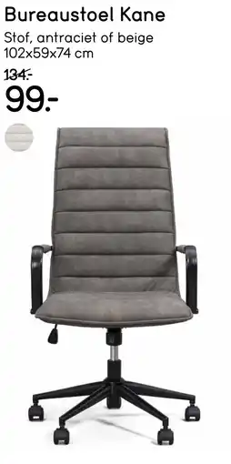 Leen Bakker Bureaustoel Kane aanbieding