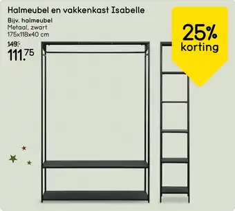 Leen Bakker Halmeubel en vakkenkast Isabelle aanbieding