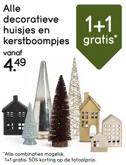 Leen Bakker Alle decoratieve huisjes en kerstboompjes aanbieding