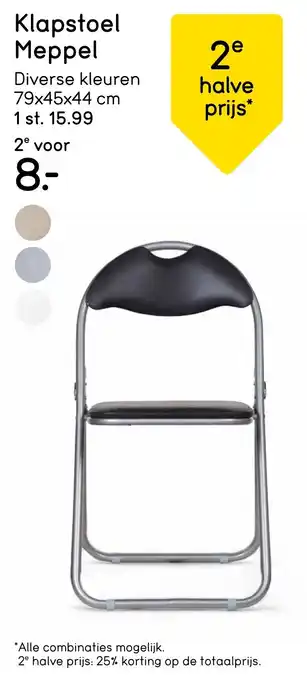 Leen Bakker Klapstoel Meppel aanbieding