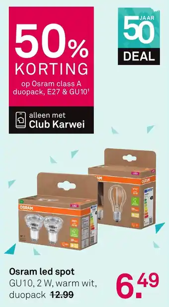 Karwei Osram led spot aanbieding