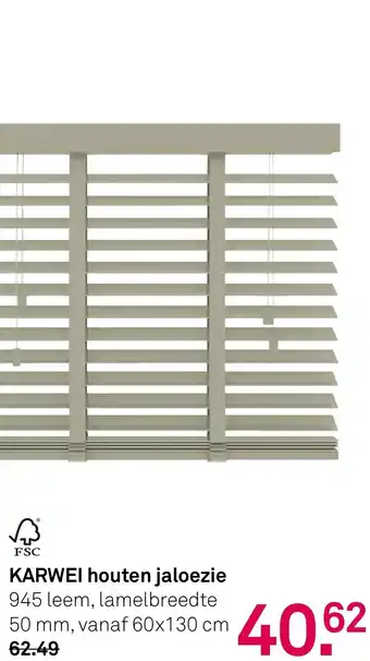 Karwei KARWEI houten jaloezie aanbieding