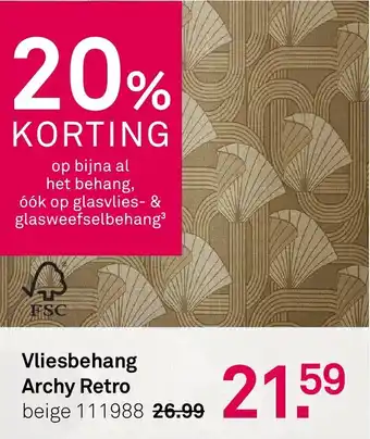 Karwei Vliesbehang Archy Retro aanbieding