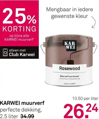 Karwei KARWEI muurverf aanbieding