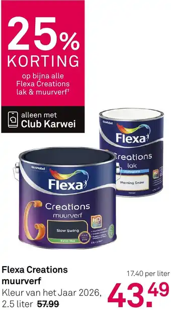 Karwei Flexa Creations muurverf aanbieding