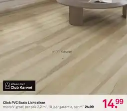 Karwei Click PVC Basic Licht eiken aanbieding