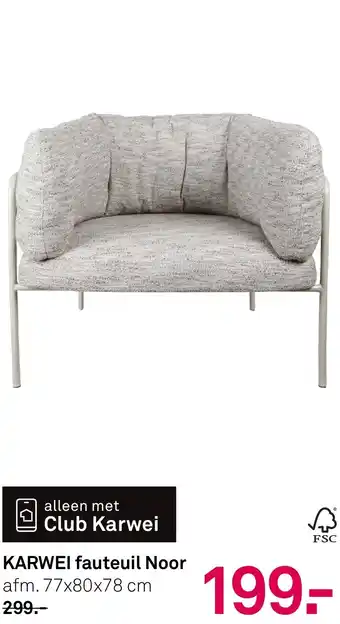Karwei KARWEI fauteuil Noor aanbieding