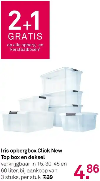 Karwei Iris opbergbox Click New Top box en deksel aanbieding