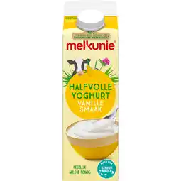 Dekamarkt Melkunie Halfvolle vanille yoghurt aanbieding