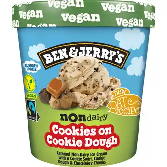 Dekamarkt Ben & Jerry's Cookies on cookie dough non dairy aanbieding