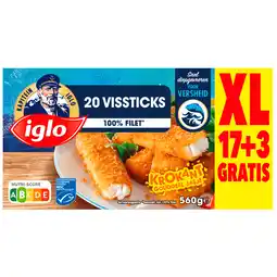Dekamarkt Iglo Vissticks 20 stuks aanbieding