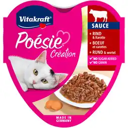 Dekamarkt Vitakraft Kattenvoer poesie rund en wortel in saus aanbieding