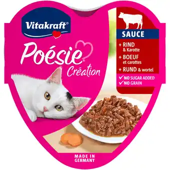 Dekamarkt Vitakraft Kattenvoer poesie rund en wortel in saus aanbieding