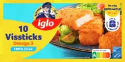 Dekamarkt Iglo Vissticks omega 3 10 stuks aanbieding