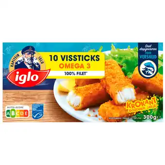 Dekamarkt Iglo Vissticks omega 3 10 stuks aanbieding