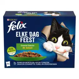 Dekamarkt Felix Kattenvoer elke dag feest met groente in gelei 12 stuks aanbieding