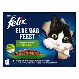 Dekamarkt Felix Kattenvoer elke dag feest met groente in gelei 12 stuks aanbieding