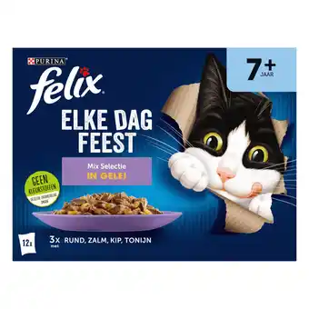 Dekamarkt Felix Kattenvoer elke dag feest senior mix selectie gelei 12 stuks aanbieding