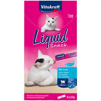 Dekamarkt Vitakraft Kattensnacks liquid zalm-omega aanbieding