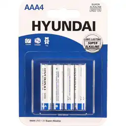Dekamarkt Hyundai Batterijen 4-pack aaa aanbieding