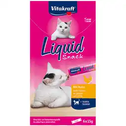 Dekamarkt Vitakraft Kattensnacks cat-liquid kip 6 stuks aanbieding