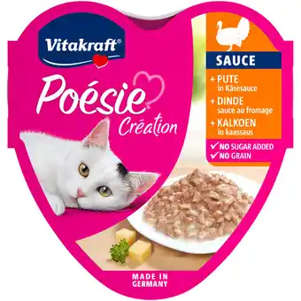 Dekamarkt Vitakraft Kattenvoer poesie kalkoen in kaassaus aanbieding