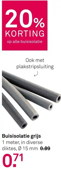 Karwei Buisisolatie grijs aanbieding
