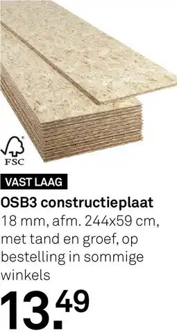 Karwei OSB3 constructieplaat aanbieding