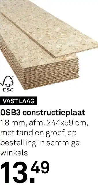 Karwei OSB3 constructieplaat aanbieding