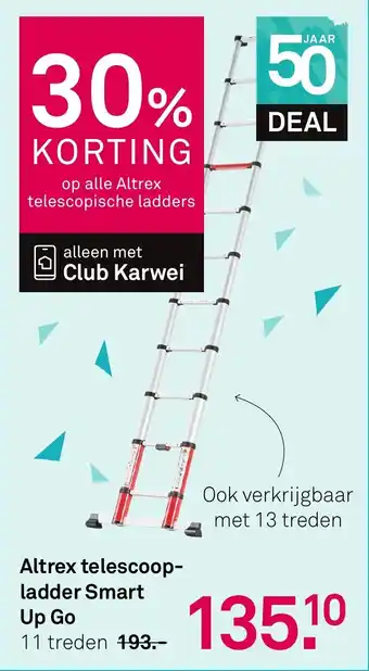 Karwei Altrex telescoopladder Smart Up Go aanbieding