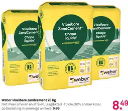Karwei Weber vloeibare zandcement aanbieding