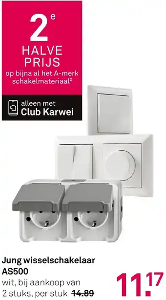 Karwei Jung wisselschakelaar AS500 aanbieding
