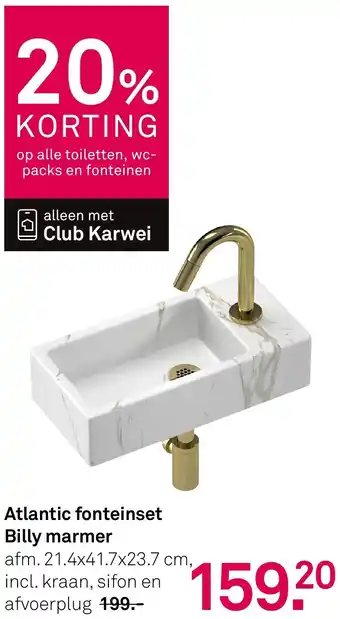 Karwei Atlantic fonteinset Billy marmer aanbieding